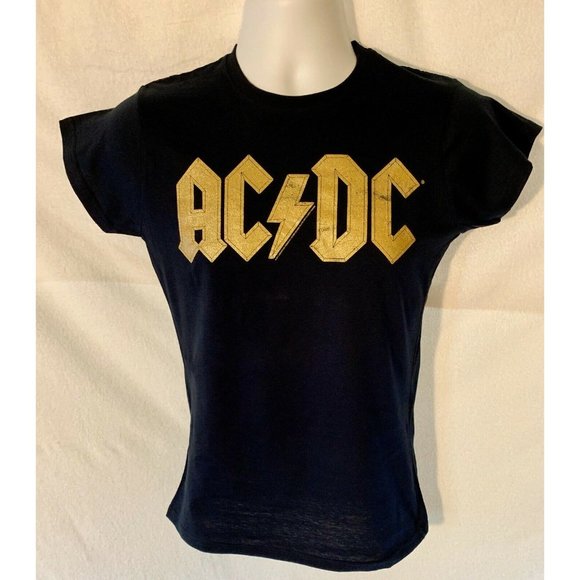 Gildan | Tops | New Rare Vintage Acdc Black Gold Foil Logo 21 | Poshmark